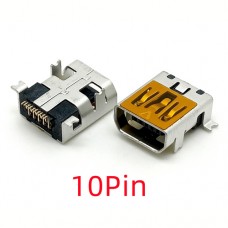 Роз'єм Mini USB-F розетка на плату 10 pin тип B мотаж SMT