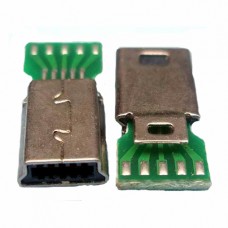 Mini USB-M вилка на плату 10pin USB-06-MD-180