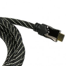 Шнур аудіо-відео HDMI (штекер-штекер), метал GOLD, O.D. 8.0mm, 5.0m блістер