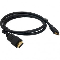 Шнур аудіо-відео HDMI (штекер-штекер), Version 1.4 O.D. 6.0mm, чорний, 1.5m