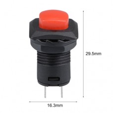 Перемикач кнопковий DS-226 SPST з фіксацією ON-OFF 2 pin 1.5A 250VAC червоний