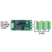 Модуль заряда DDTCCRUB Boost + Type-C 3S для 3-x Li-ion, Li-Pol акумуляторів 18650 12.6V 2A