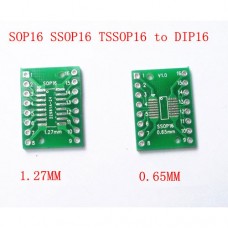 Плата перехідник Emkit SSOP-16 R1(SOP-16/DIP-16) 0.65/1.27mm
