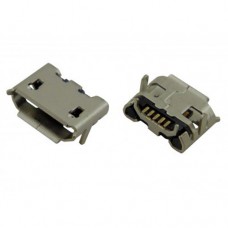 Micro USB-F розетка на плату тип B 5pin 4 ножки DIP угловой монтаж 7_2 horn 4 feet dip 5P (15)