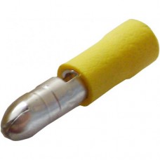 Клемма круглая диаметр 5mm, изоляция желтая, MPD 5.5-195 вилка для провода 12-10 AWG/3.0-6.0mm, 24A