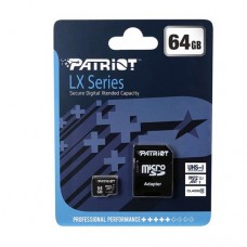 Карта пам'яті Patriot LX  microSDHC Class 10 UHS-I, 64GB