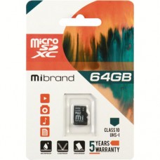 Карта пам'яті Mibrand microSD HC (клас 10) 64 GB