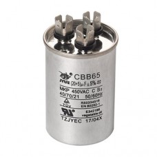 Пусковой конденсатор сдвоенный CBB-65 20+5mkf ~ 450 VAC +/-5% 50/60Hz -40...+70°C EN60252 клеммы