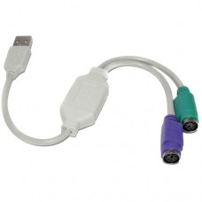 Адаптер USB-2 PS2 USBA-M (вилка) на 2 S-Video мама (6pin)