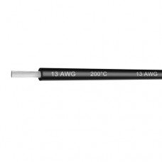 Провід монтажний 13AWG силіконовий 2.5 мм кв (500/0,08) D4.0mm 600V -65°C + 200°C чорний багатожильний