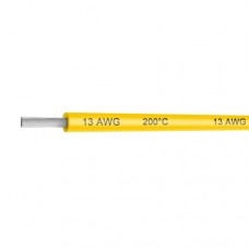 Провід монтажний 13AWG силіконовий 2.5 мм кв (500/0,08) D4.0mm 600V -65°C + 200°C жовтий багатожильний