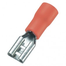 Клема ножова FDD1.25-187(8) розетка 4.75x0.5/0.8 мм червона частково ізольована на провід 22-16 AWG/0.5-1.5mm 10A