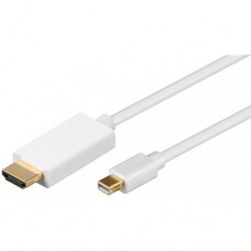 Шнур HDMI штекер - mini Display Port штекер білий 2м