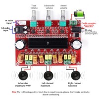 Аудіо підсилювач XH-M139 на TPA3116D2 2x80W + 100W сабвуфер на NE5532