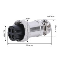 Роз'єм мікрофонний MIC324 (розетка) на кабель 4 pin
