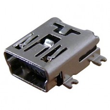 Mini USB-F тип B 5pin, розетка на плату, SMT