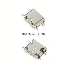 Роз'єм USB 3.1 Type-C 16pin, розетка на плату SMT монтаж 1.6mm, порт зарядки мобільного телефону