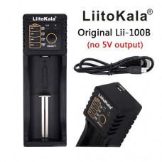 Зарядний пристрій LiitoKala Lii-100 для 1 акумулятора 18650 26650 16340 CR123 LiFePO4 1.2V Ni-MH Ni-Cd Li-ion