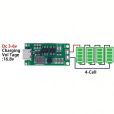 Модуль заряда DDTCCRUB Boost + Type-C 4S для 4-x Li-ion, Li-Pol акумуляторів 18650 16.8V 2A