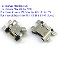 Micro USB-F розетка на плату тип B 5pin 4 ніжки для HUAWEI 7C 7S 7A 7X 8E HONOR 9