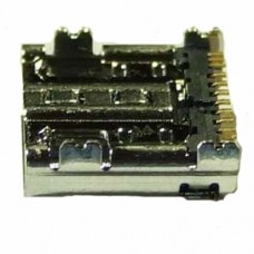 Micro USB-F розетка на плату 10 pin 4 ножки DIP угловой монтаж на Samsung P5200 I9200 I9205 T211 T210 P5210