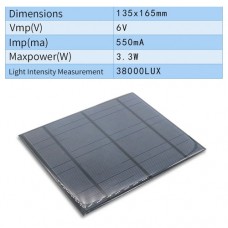 Сонячний модуль AK135x165 6V 550mA 3.3W полікристалічний кремній
