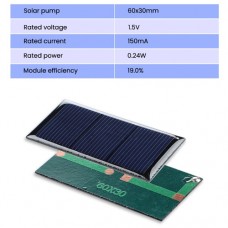 Сонячний модуль 60x30mm 1.5V 150mA 0.24W полікристалічний кремній