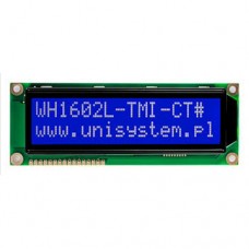 Индикатор WH1602L-TMI-CT 5V синий с белой подсветкой