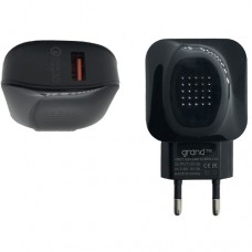 Зарядное устройство GQ-C01 Quick Charge AC110-240V, 50-60MHz, USB 2.0 выход 5V-3A, 9V-2,5A, 12V-2A
