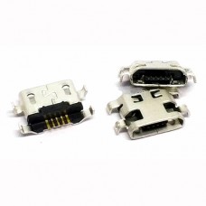 Micro USB-F розетка на плату 5pin 4 ножки 1.2mm SMT монтаж перевернутый для Lenovo Alcatel HuaWei