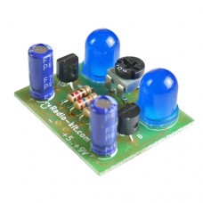 Радиоконструктор K122B Световой эффект мультивибратор-мигалка, 2 синих светодиода