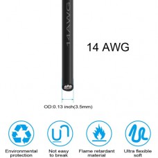 Провід монтажний 14AWG силіконовий 2.0мм кв (400/0,08) D4.0mm чорний багатожильний