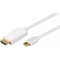 Шнур HDMI штекер - mini Display Port штекер білий 3м