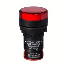 Сигнальна лампа AD22-22D/S 220VAC 20mA червона