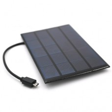 Сонячний модуль 5V 380 mA 142-88-3 mm полікристалічний кремній 5V 380 mA 2.0 W с micro USB