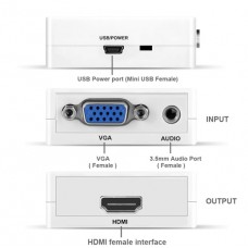 Адаптер-конвертер VGA на HDMI VGA2HDMI
