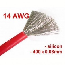 Провід монтажний 14AWG силіконовий 2.0мм кв (400/0,08) D4.0mm червоний багатожильний