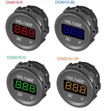 Вольтметр цифровий автомобільний DS4010-BL 5-30VDC вологозахищений підсвітлення синє