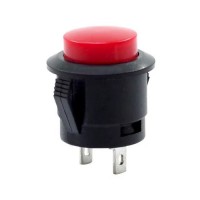 Перемикач кнопковий R13-507-K 3A, 250V 2 pin SPST без фіксації OFF-(ON) 50 000 циклів на замикання червоний